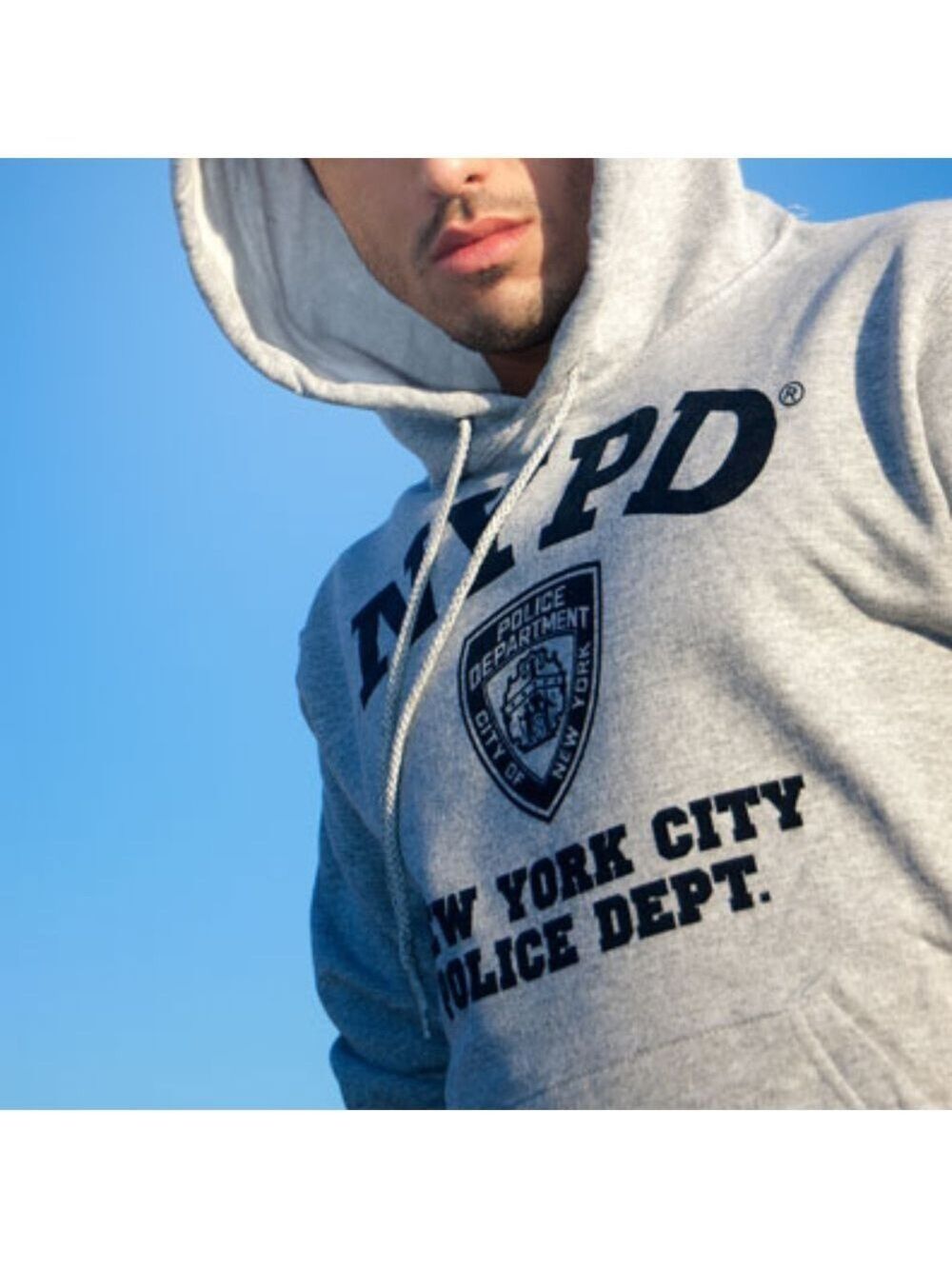 Gray NYPD Hooded Sweatshirt unisex hoodie NWT - Picture 6 of 6
